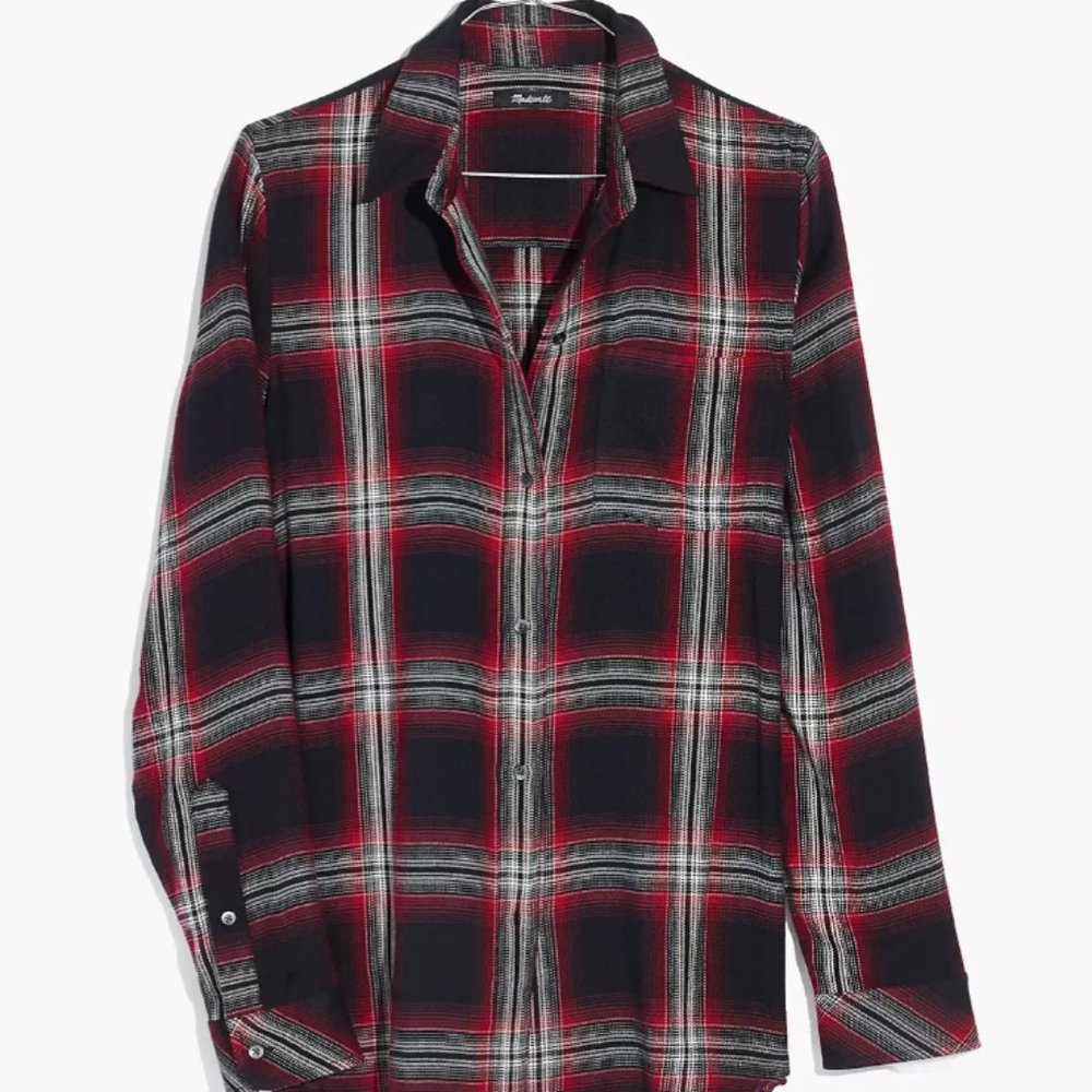 Madewell Ex-Boyfriend Rollins Plaid Flannel XS